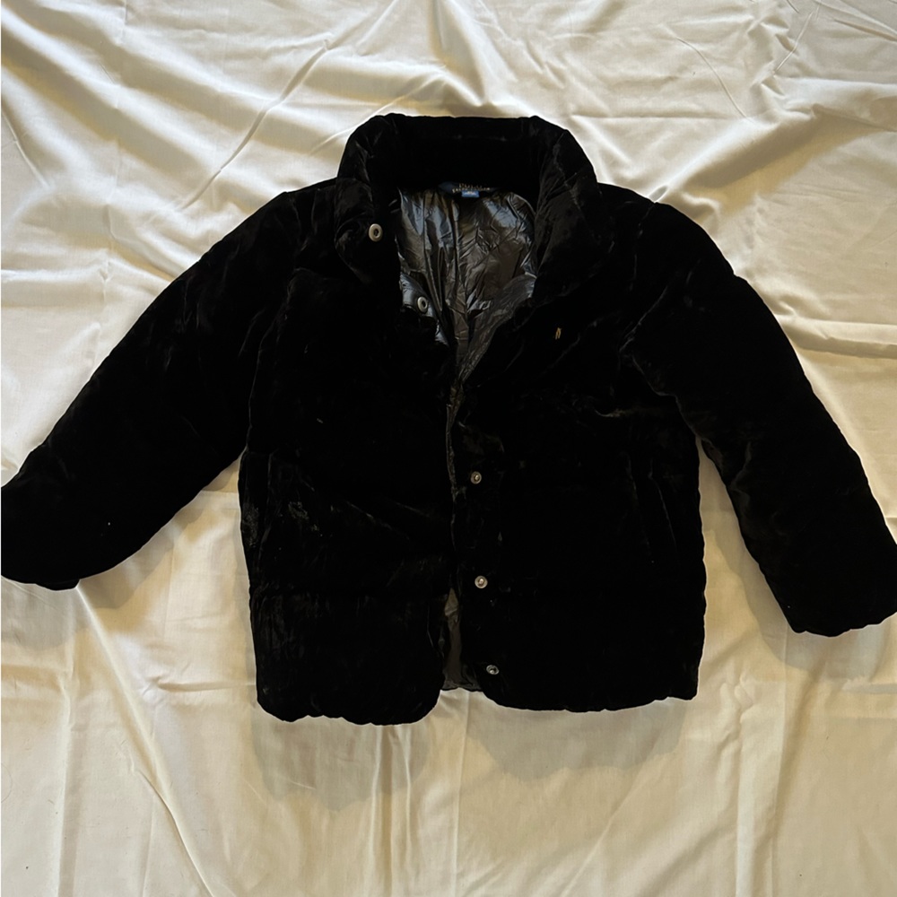 Puffer velvet jacket polo